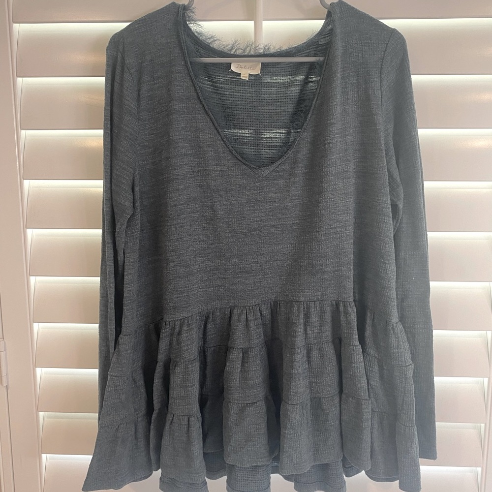 Blue long sleeve shirt. Size L.